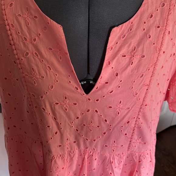 NWT coral eyelet  dress by KNOX ROSE Size XXL - Picture 5 of 11